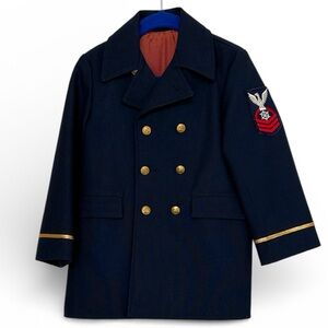 Childrens Peacoat Size 4T Blue Navy Vintage Sears